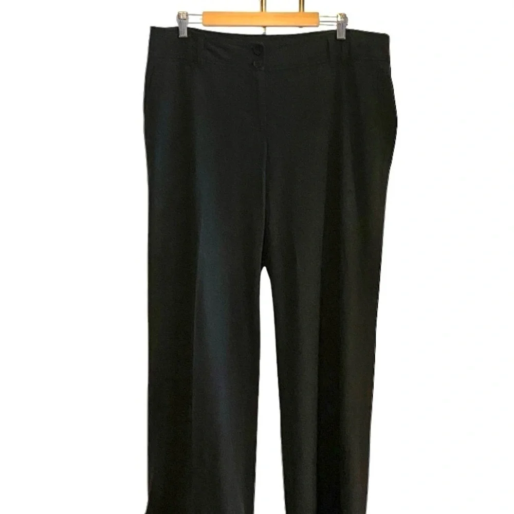 Michael Kors Millbrook Wide Leg Cuffed Black Trousers professional pants career